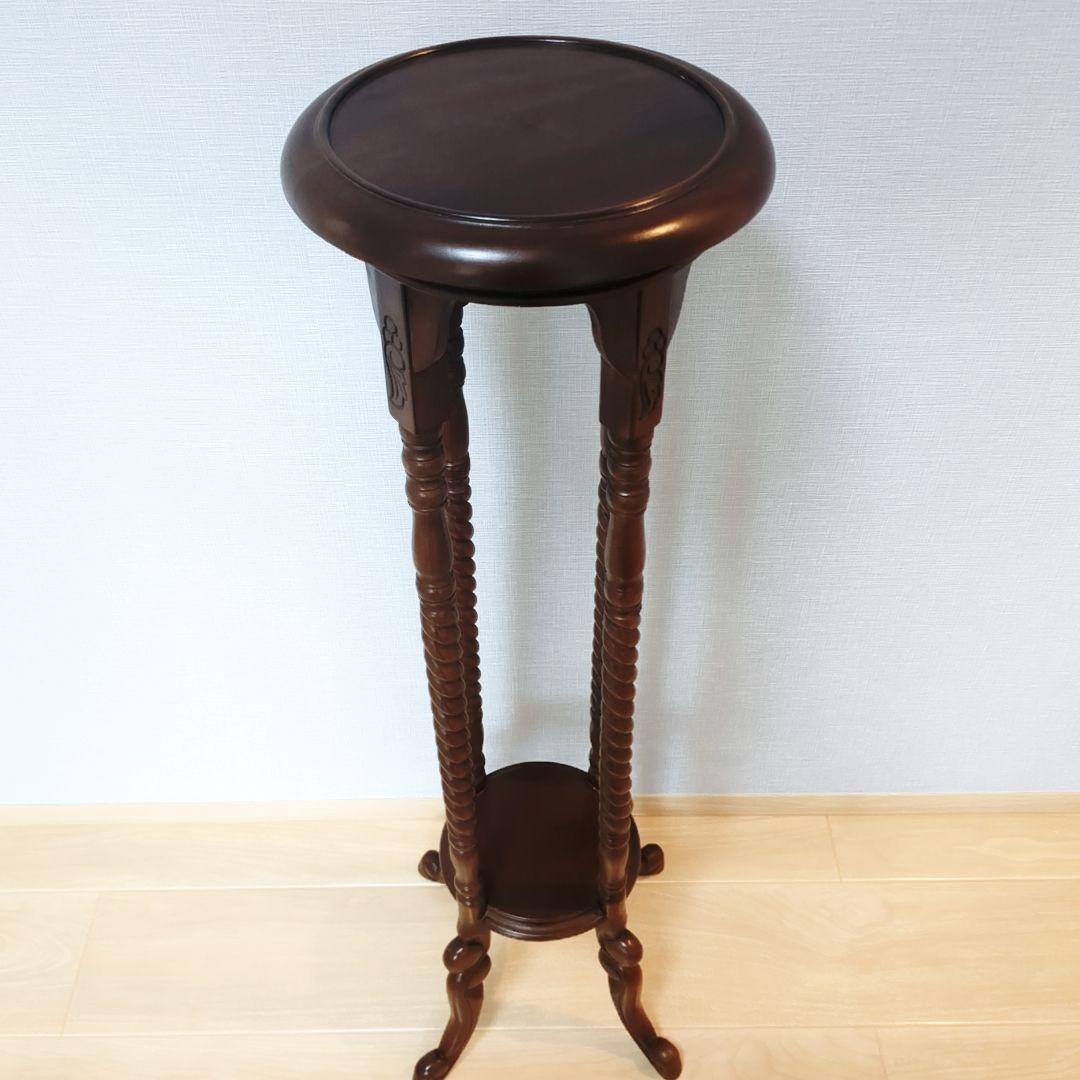 英国　イギリス　ツイストレッグ　フラワースタンド　花台　アンティーク　H