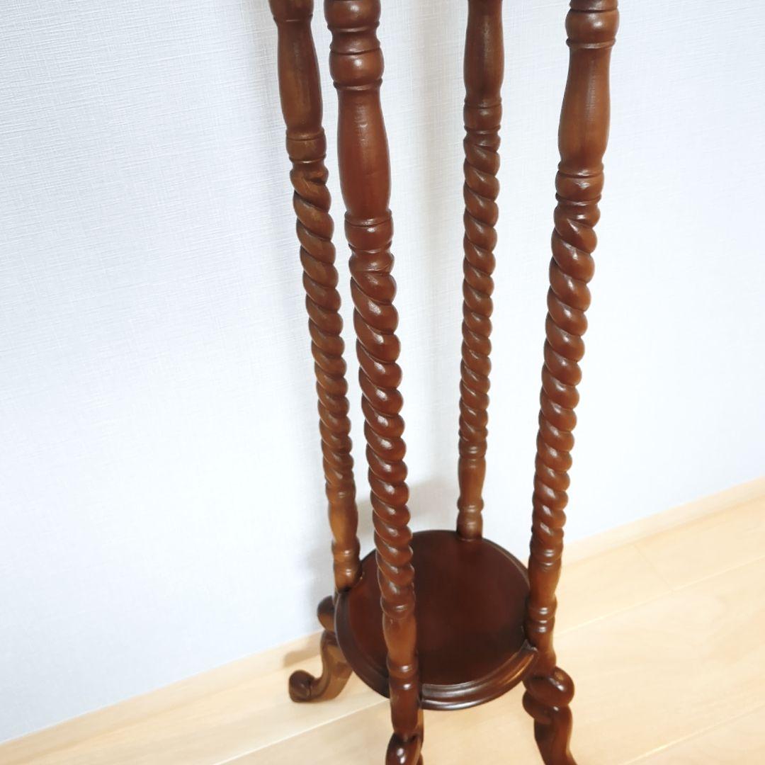 英国　イギリス　ツイストレッグ　フラワースタンド　花台　アンティーク　H