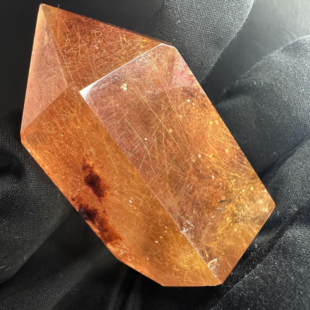 【金運up❗️】レア♡とても可愛い❤️ガーデンルチルクォーツ六角柱庭園水晶A1340