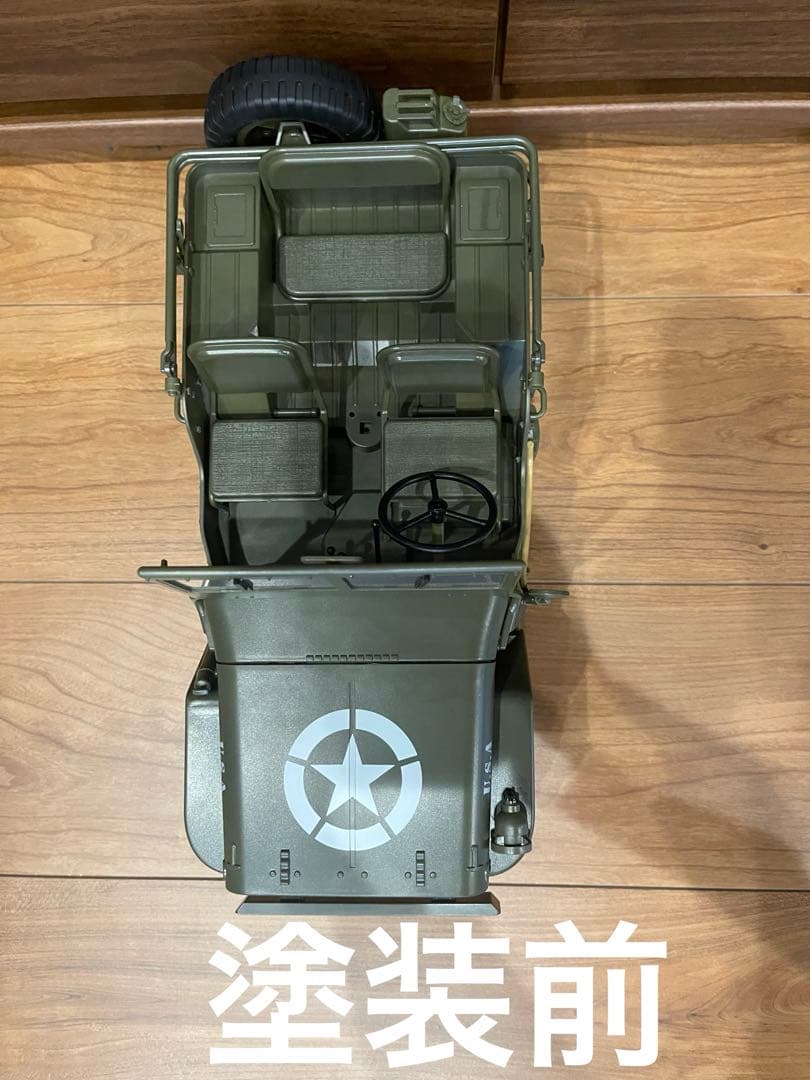 限界値下げウィリスジープ1/10ラジコンc8815ミリタリーウェザリングカスタム