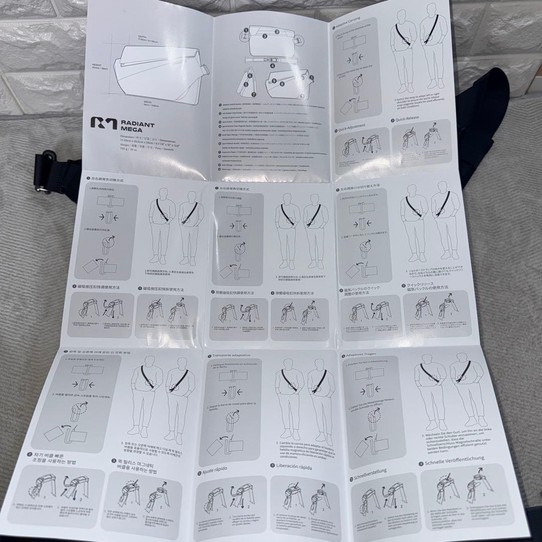 NIID ニードURBANATURE ボディ、メッセンジャーバッグ　ブラック