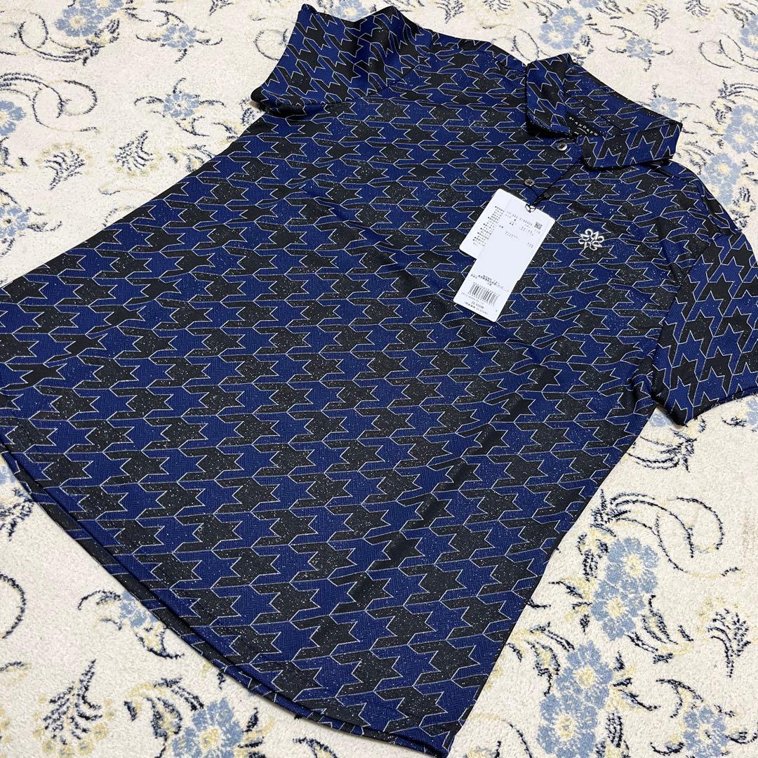 ★セントアンドリュースゴルフ　ラメ千鳥柄ポロシャツレディースMサイズ新品★