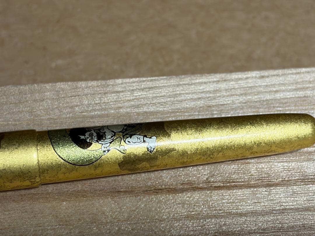 PLATINUM 万年筆 14K ペン先 B 風神雷神 金沢箔 万年筆