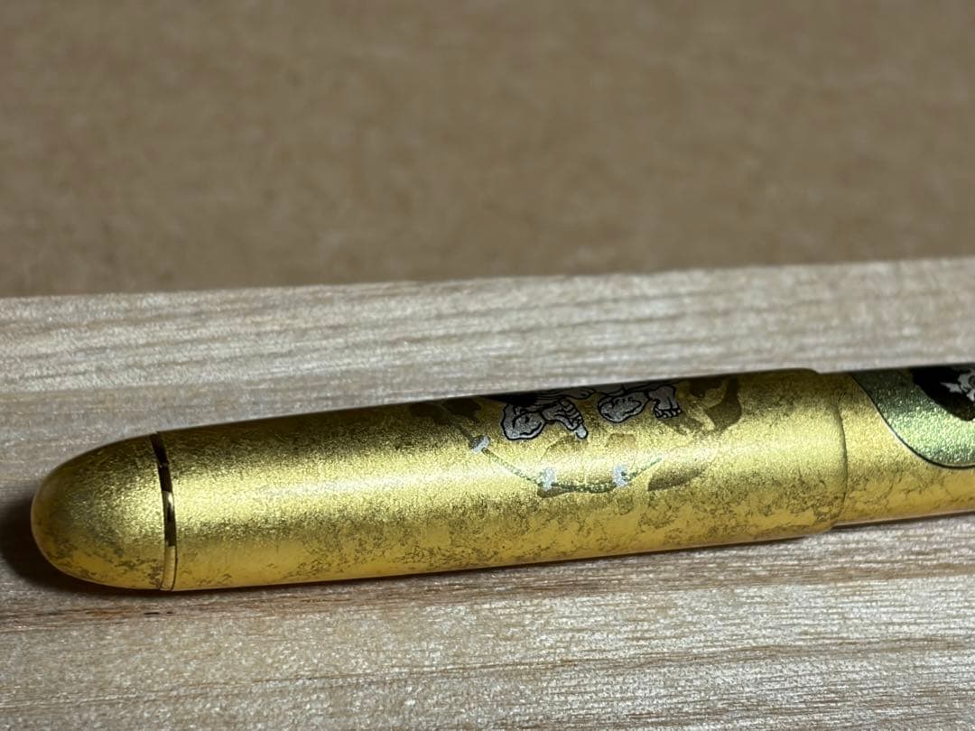 PLATINUM 万年筆 14K ペン先 B 風神雷神 金沢箔 万年筆