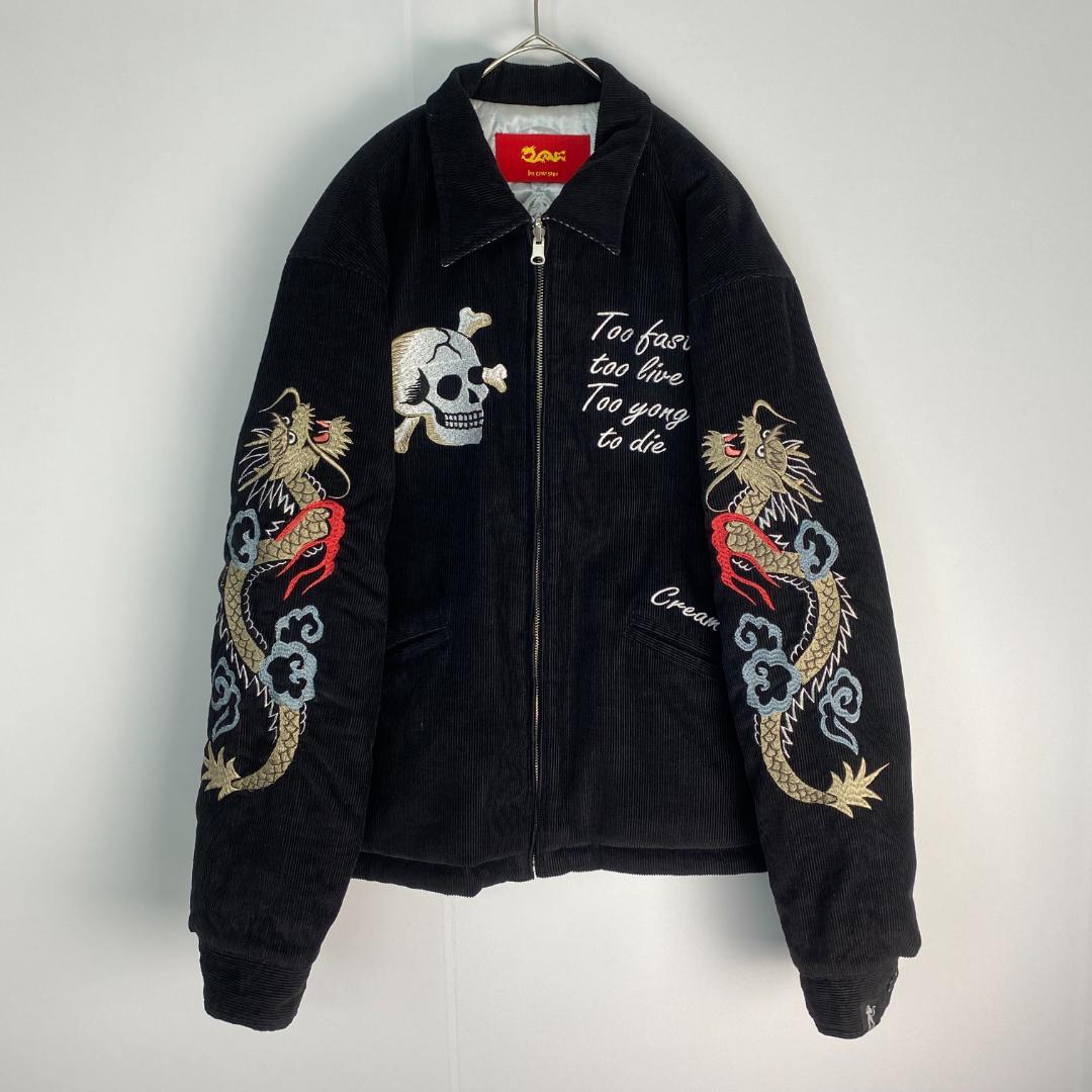 ピンクドラゴン　スカジャン　希少サイズ　クリームソーダ ピンクドラゴン