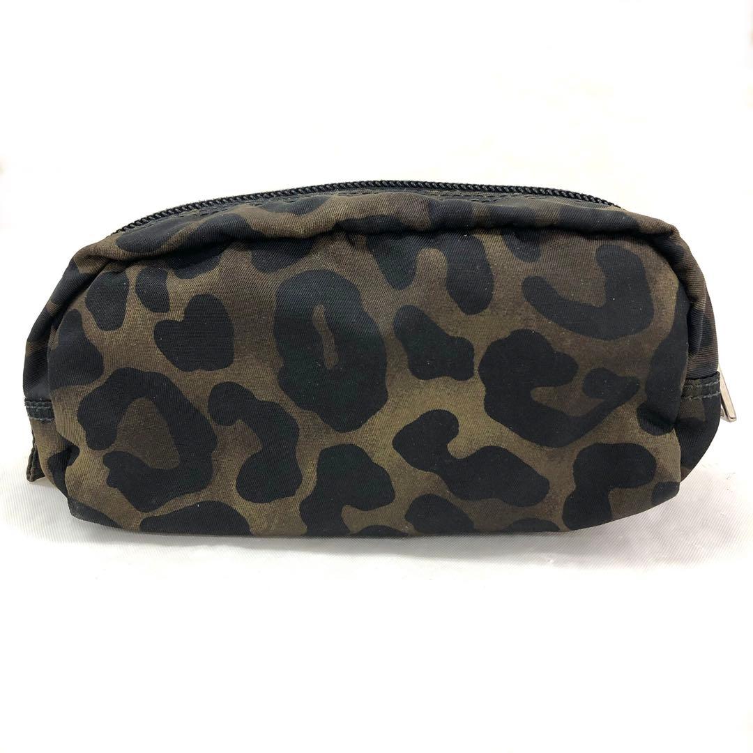 M07/019 PRADA プラダ ミニポーチ 三角ロゴ レオパード