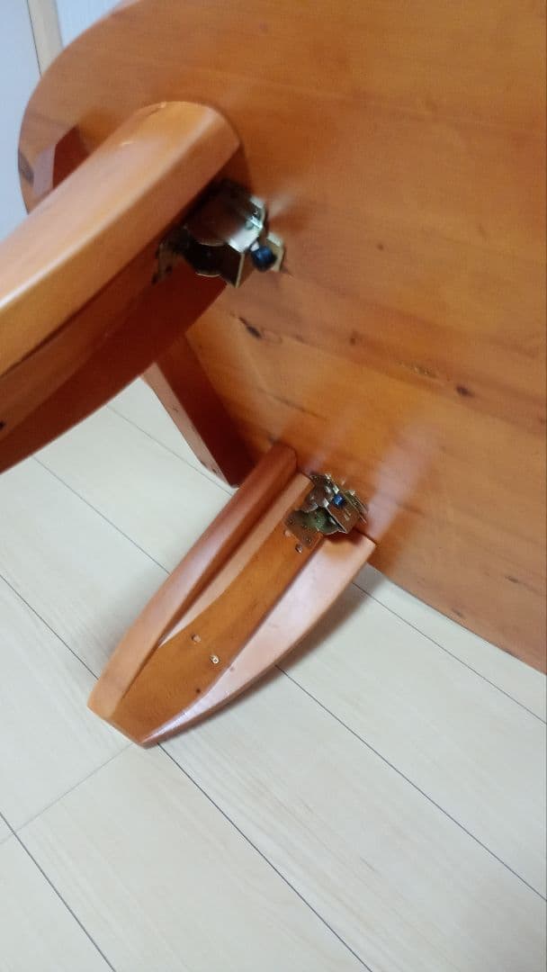 楕円形木製センターテーブル