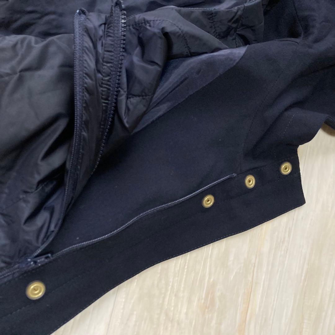 美品 自由区 ナイロンコート ダウンコート Aライン 2way 大きいサイズ