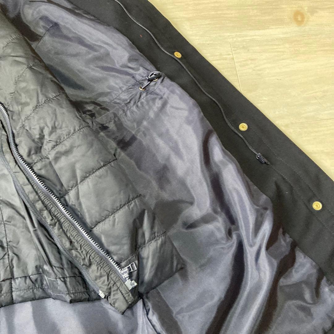 美品 自由区 ナイロンコート ダウンコート Aライン 2way 大きいサイズ