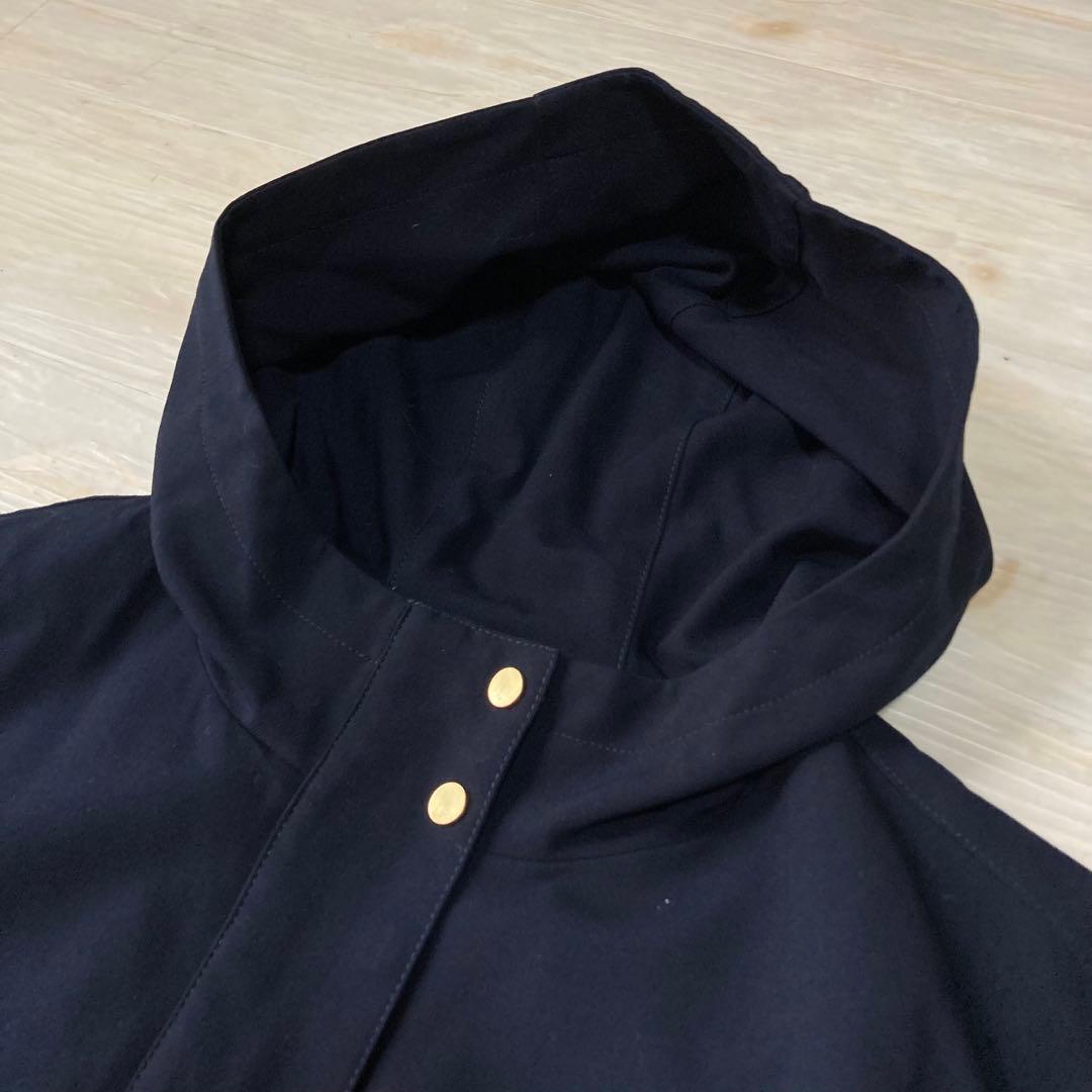 美品 自由区 ナイロンコート ダウンコート Aライン 2way 大きいサイズ