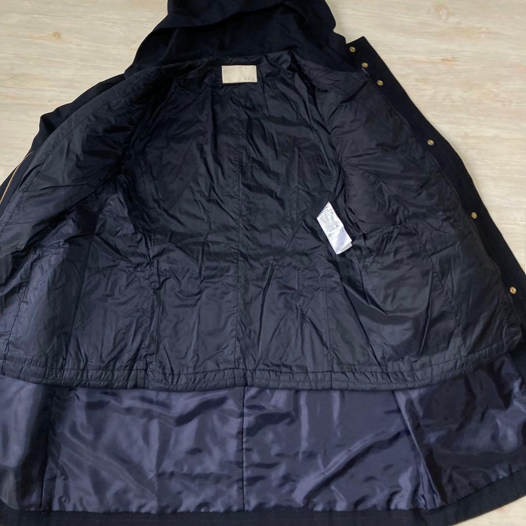 美品 自由区 ナイロンコート ダウンコート Aライン 2way 大きいサイズ