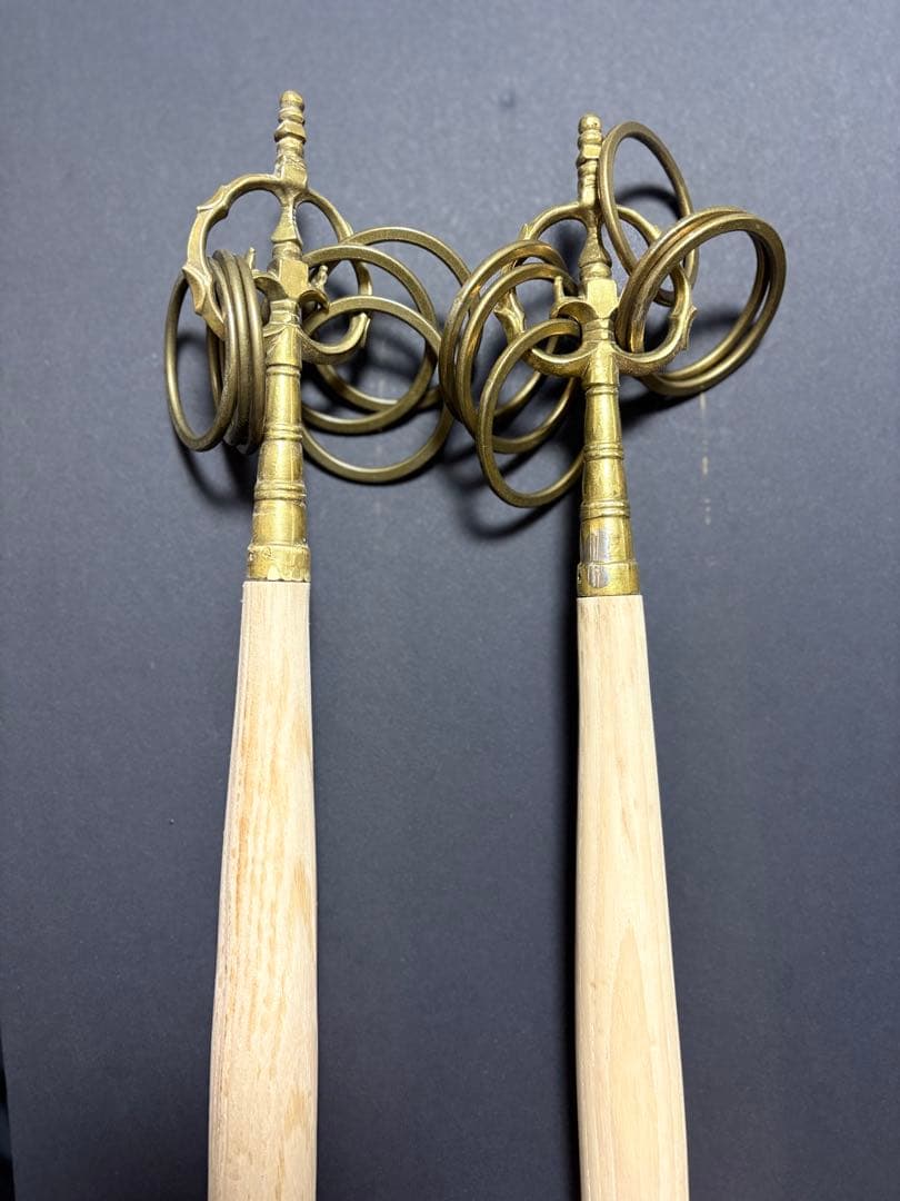 石見神楽　長錫杖2本　直接引取は値引き