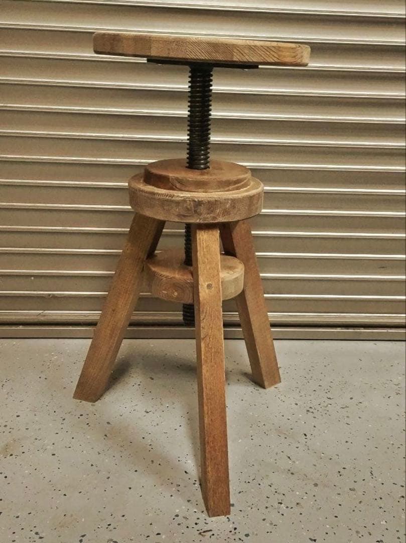 木製 調整可能なスツール 三脚式