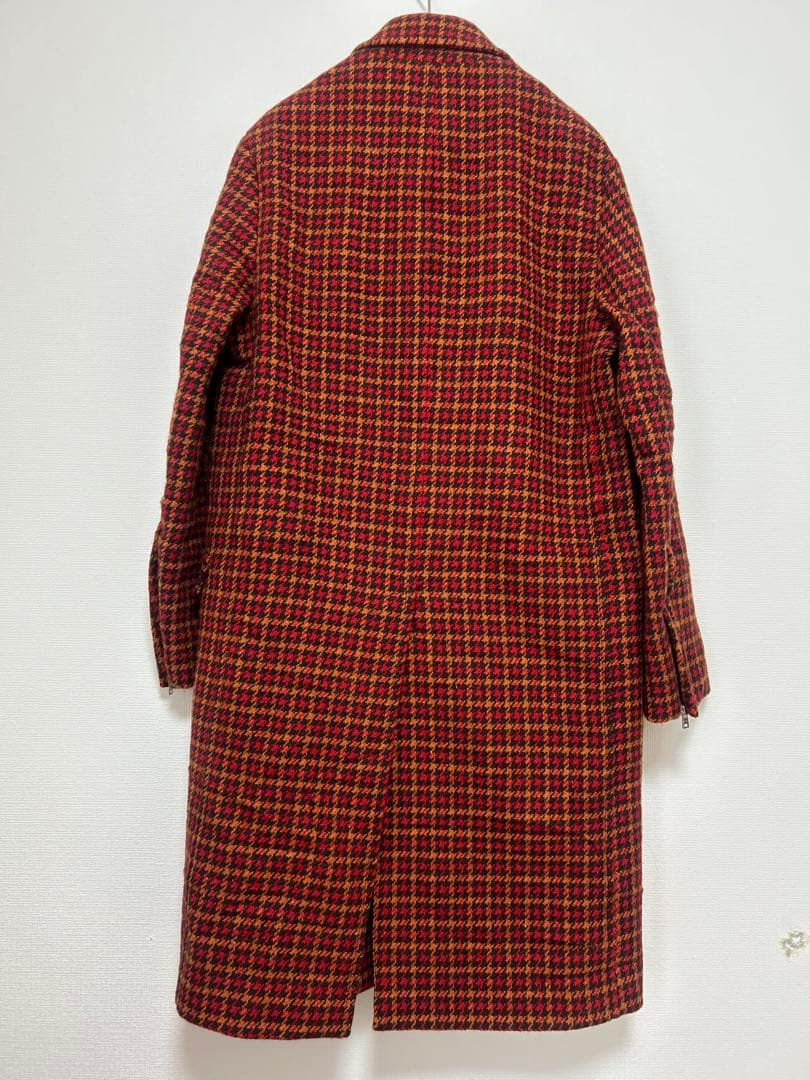 《試着のみ》MARNI マルニ　ステンカラーコート　ロング 千鳥柄 チェック