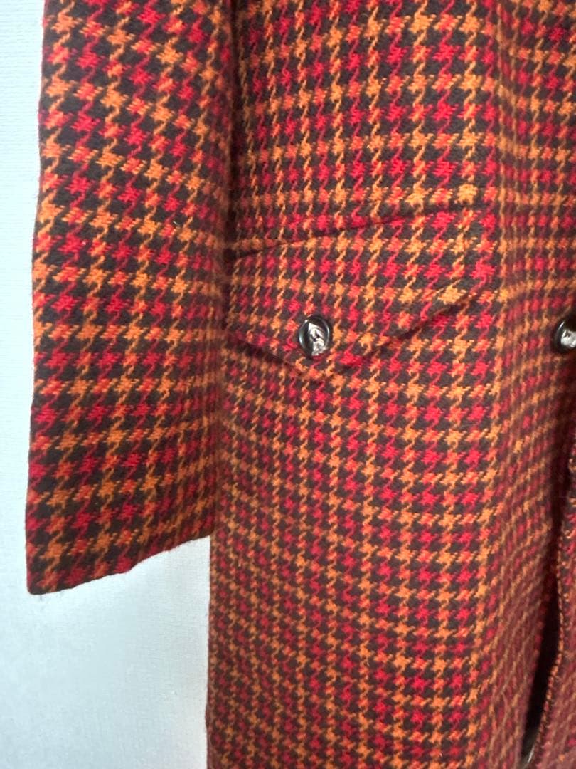 《試着のみ》MARNI マルニ　ステンカラーコート　ロング 千鳥柄 チェック