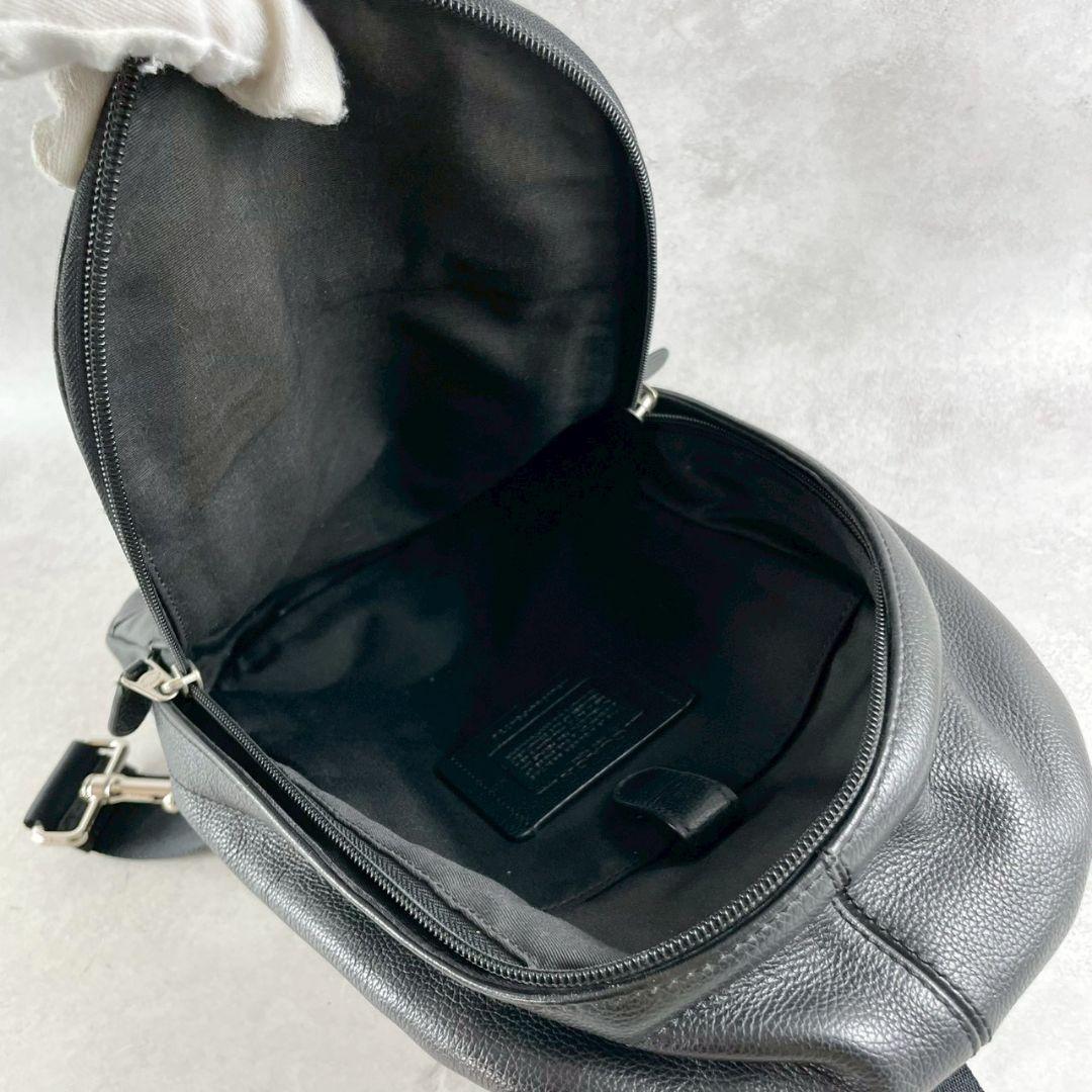 美品 COACH コーチ レザー ボディバッグ ショルダーバッグ 黒 ブラック