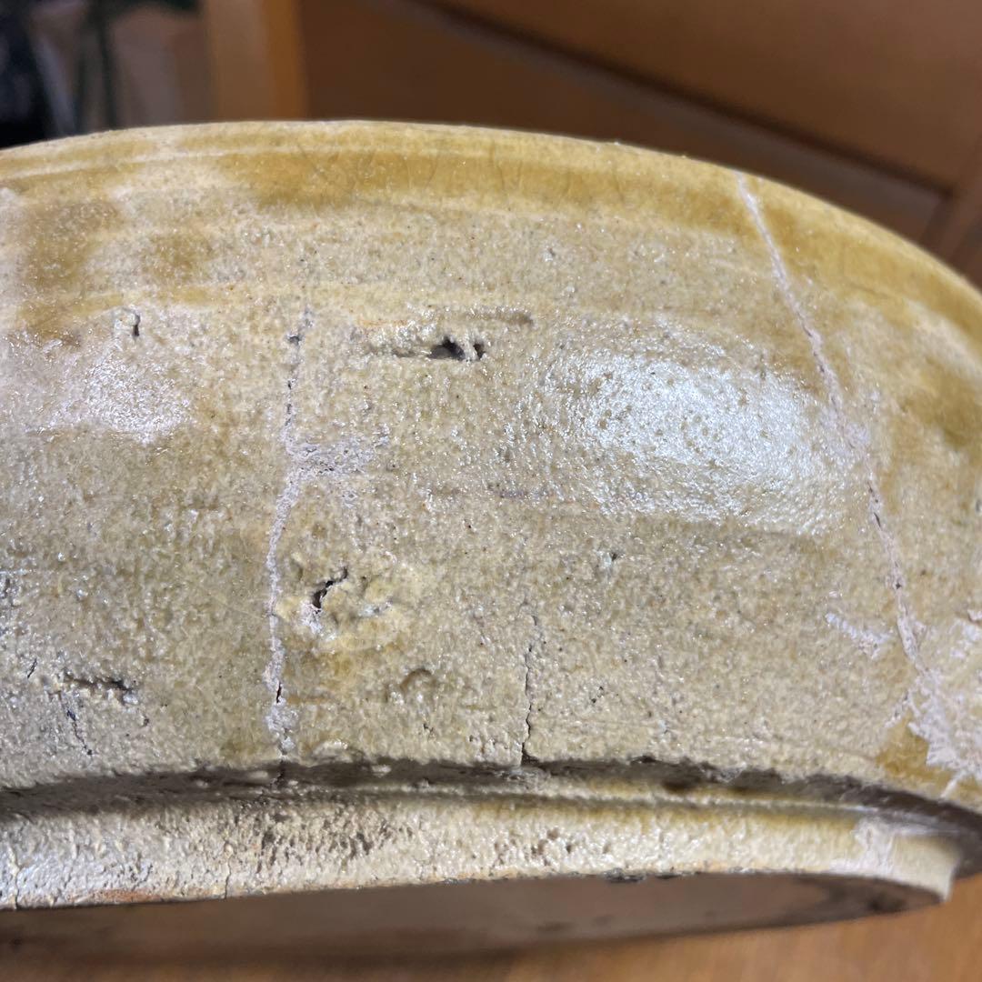 魯山人　黄瀬戸鉢　坂田甚内　ガラス皿５枚　箱なし