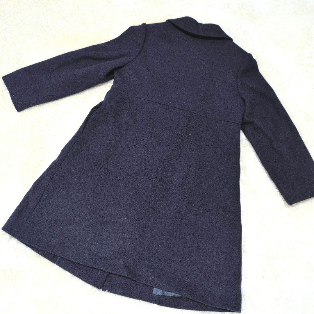 ミキハウス　ネイビー　ウールコート　140 受験　卒業式　フォーマル　冠婚葬祭