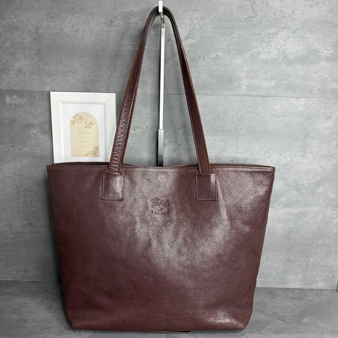 【美品】ILBISONTE イルビゾンテ 本革 トートバッグ ビジネス 肩掛け