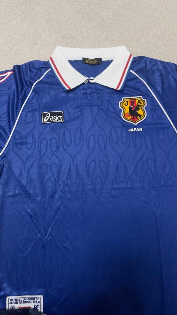 asics 日本代表 サッカーシャツ 青