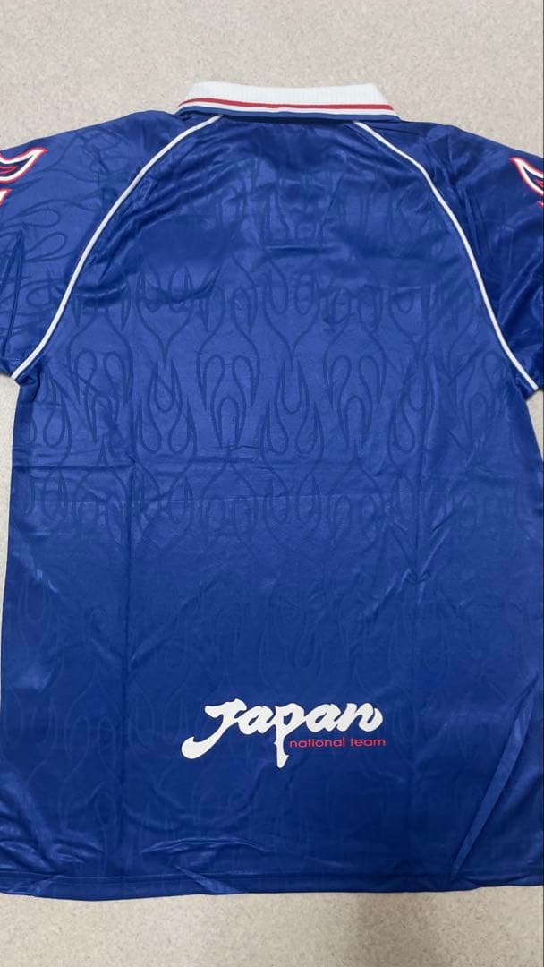 asics 日本代表 サッカーシャツ 青