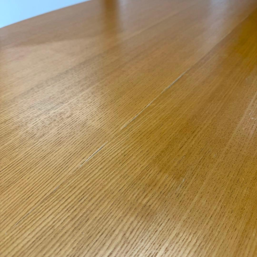 ①無印良品 134cm幅楕円形こたつ リビングこたつ ローテーブル タモ材