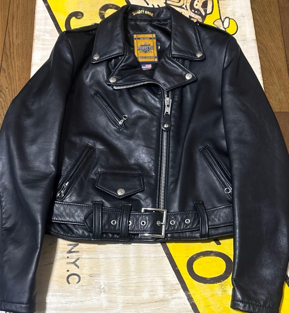 超美品‼️schott Wライダース　ワンスター218W Ｍ