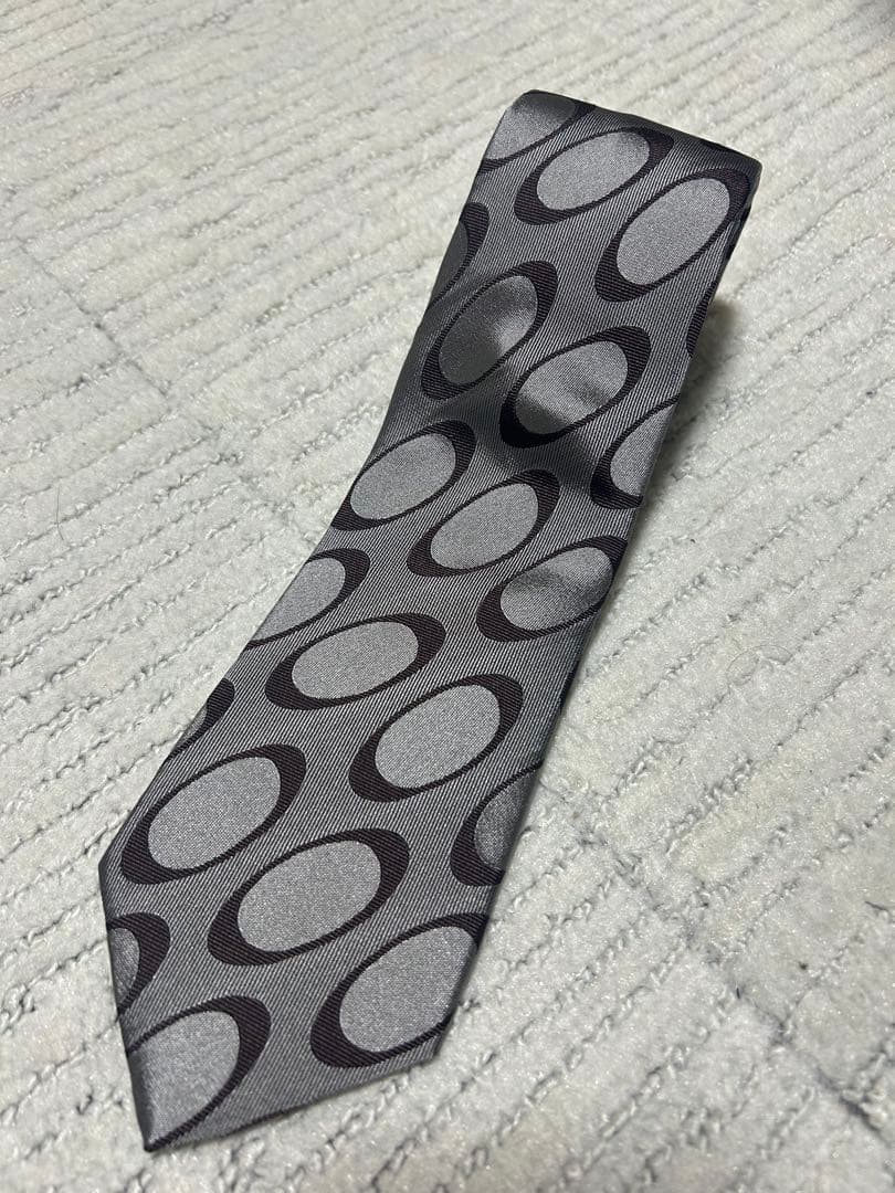 【新品】FRANCO BASSI／サークル柄／リングモチーフ／グレー／ブラウン