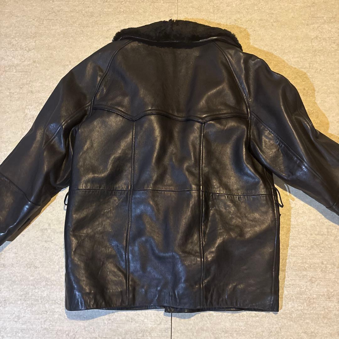 y2k 90s RED SKINS レッドスキンズ 革ジャン レザーコート L