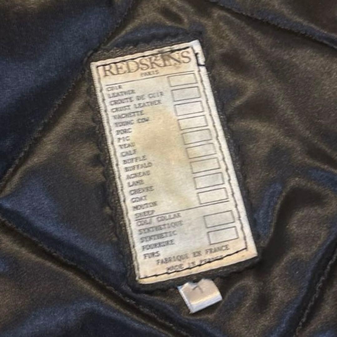 y2k 90s RED SKINS レッドスキンズ 革ジャン レザーコート L