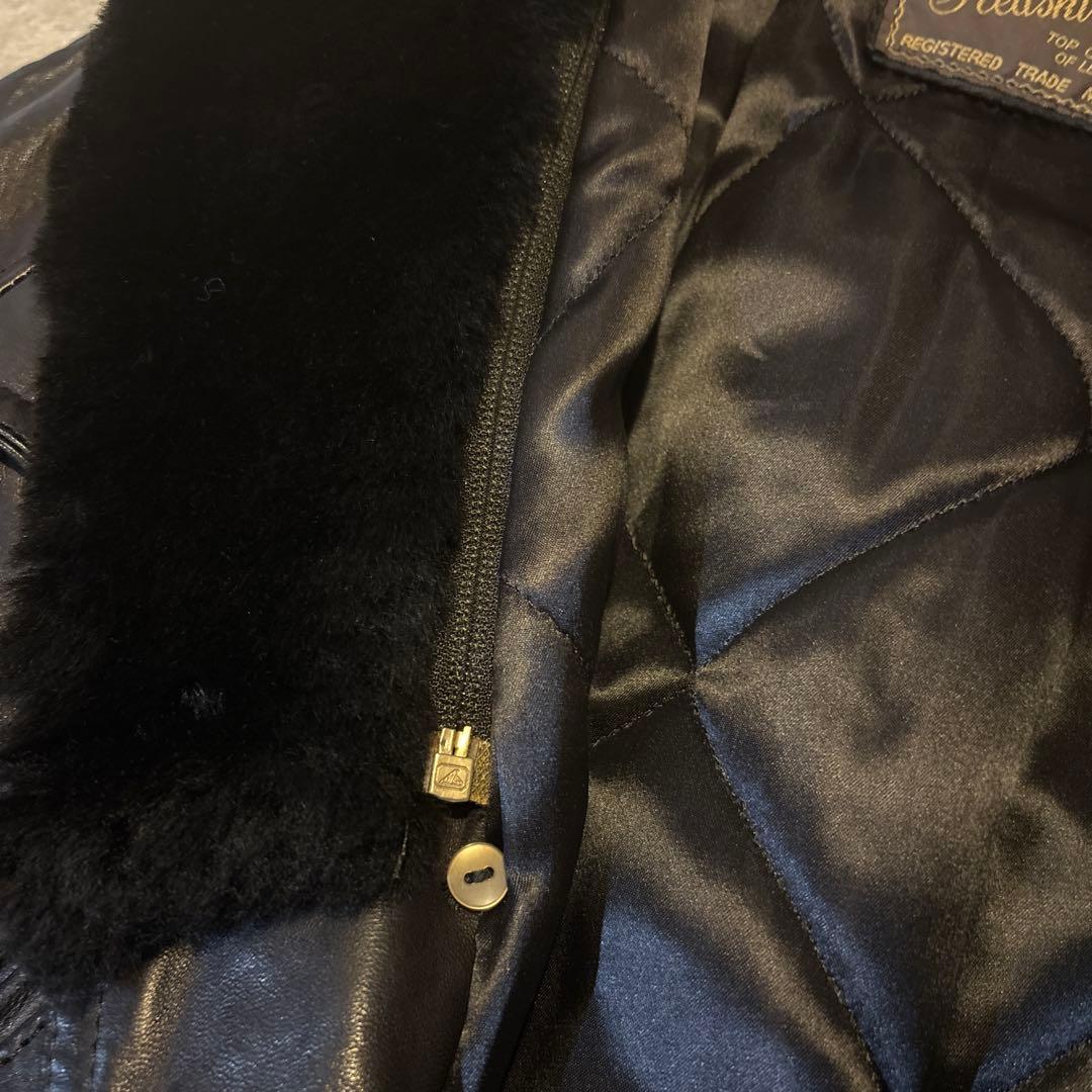 y2k 90s RED SKINS レッドスキンズ 革ジャン レザーコート L