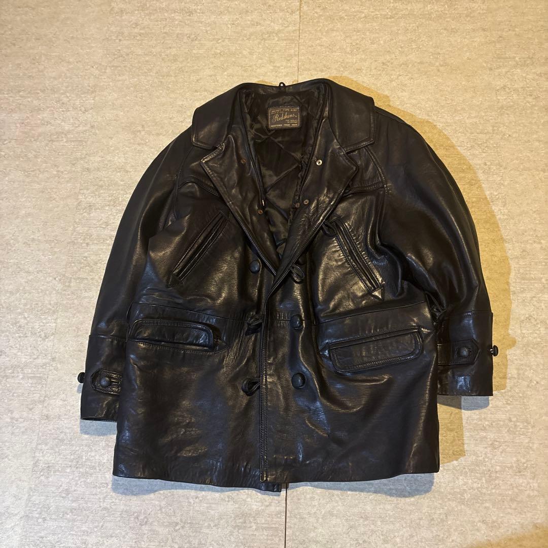 y2k 90s RED SKINS レッドスキンズ 革ジャン レザーコート L