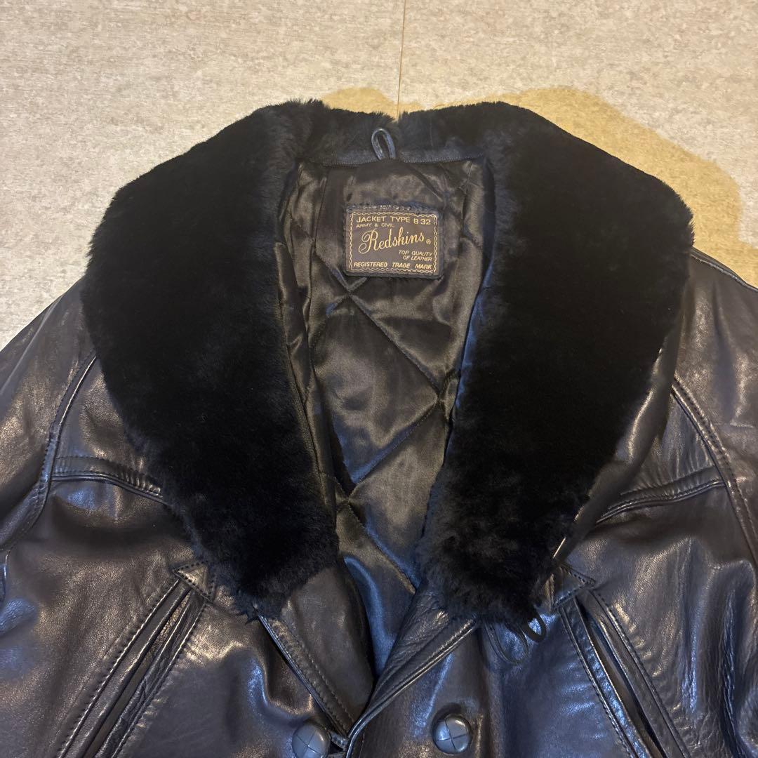 y2k 90s RED SKINS レッドスキンズ 革ジャン レザーコート L