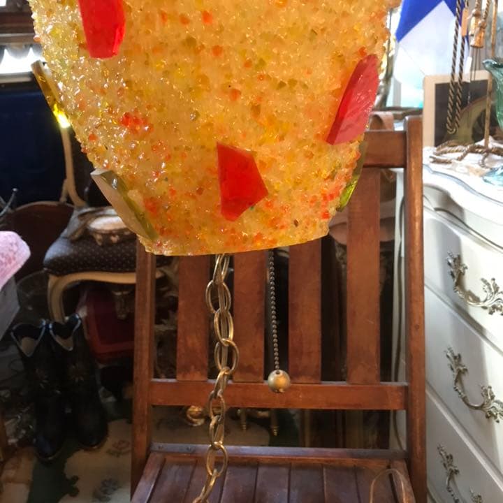 60s〜70s アメリカンアンティーク 樹脂の多彩色ランプ USAインテリア
