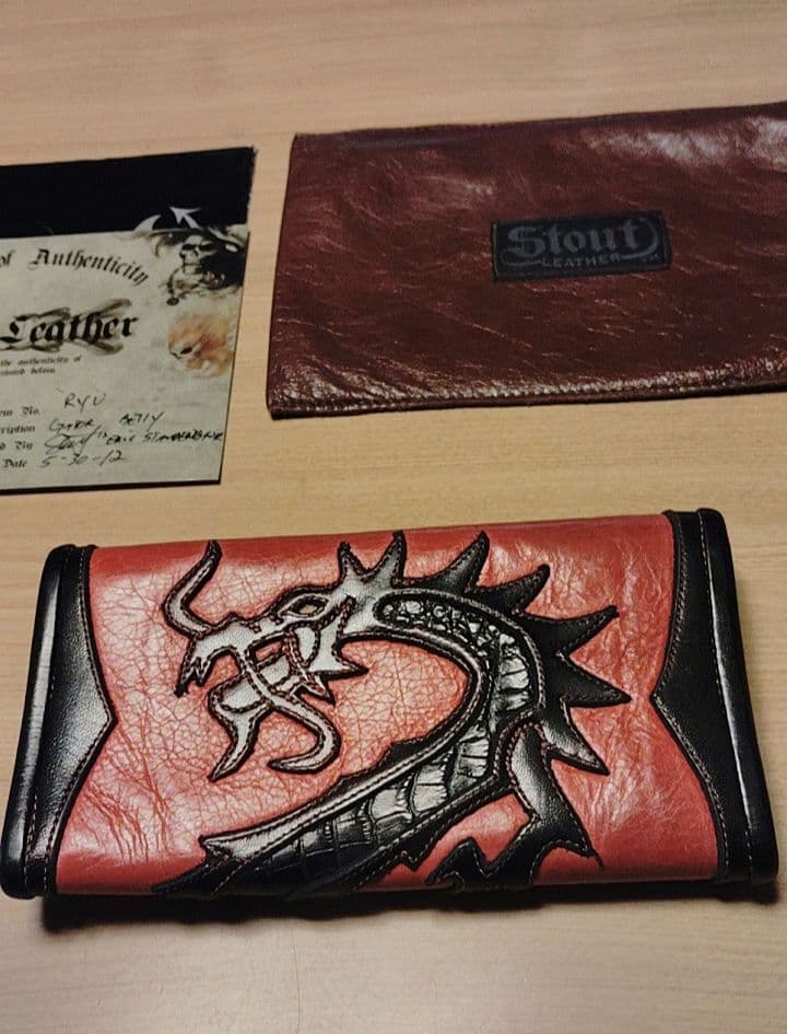 美品　スタウトレザー　長財布　（検ビルウォールレザー