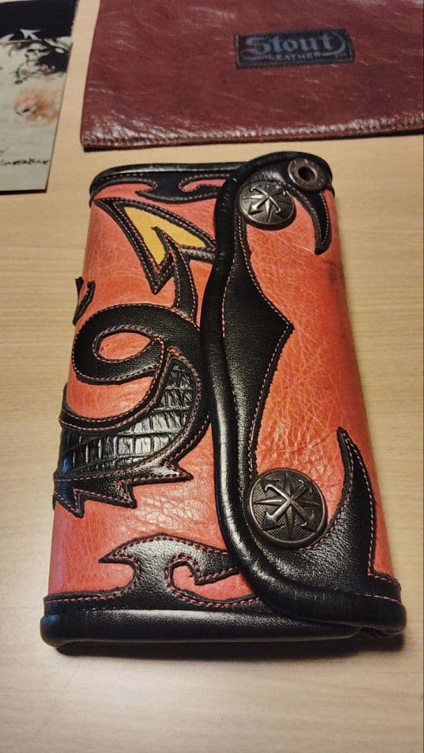 美品　スタウトレザー　長財布　（検ビルウォールレザー