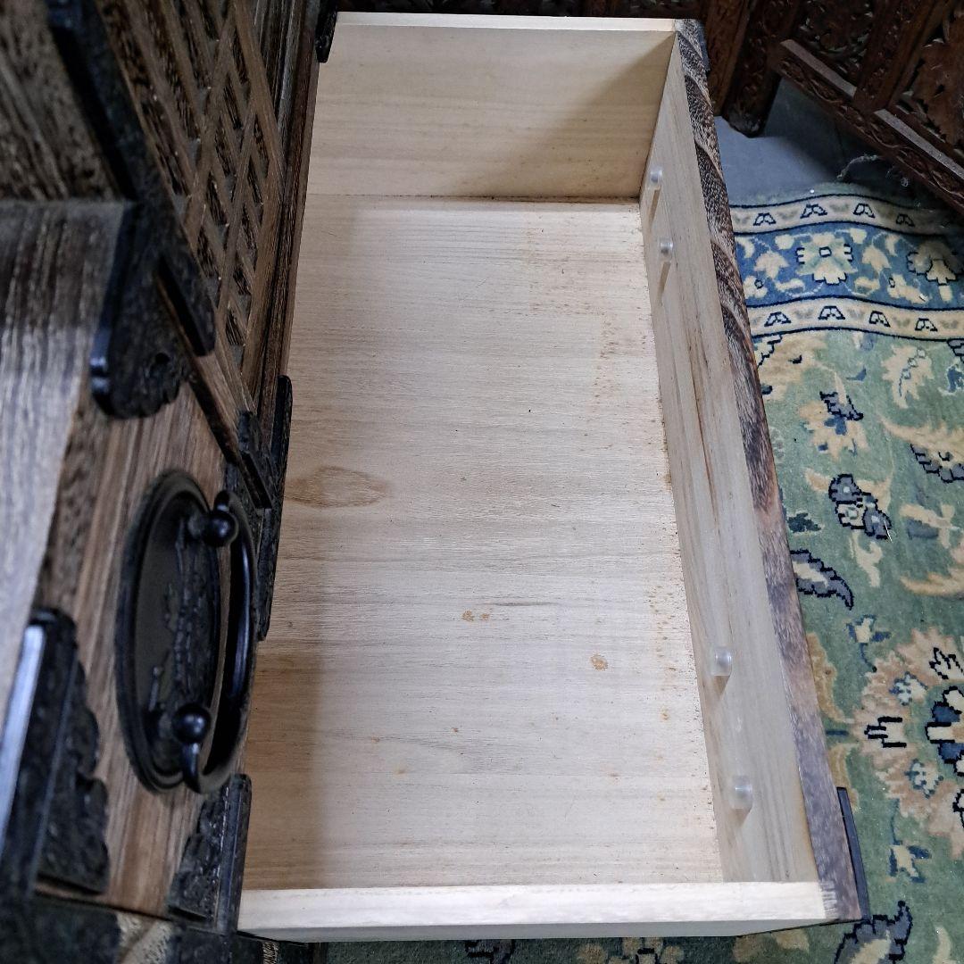 ♡総桐格子戸付き階段タンス 右上がり　左上がり　両面使い♡