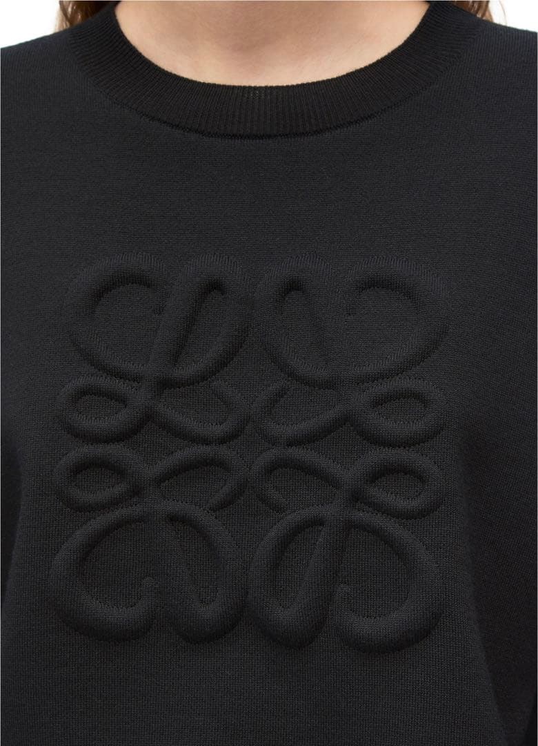 定価¥162,800 LOEWE ロエベ アナグラム セーター ブラック XS