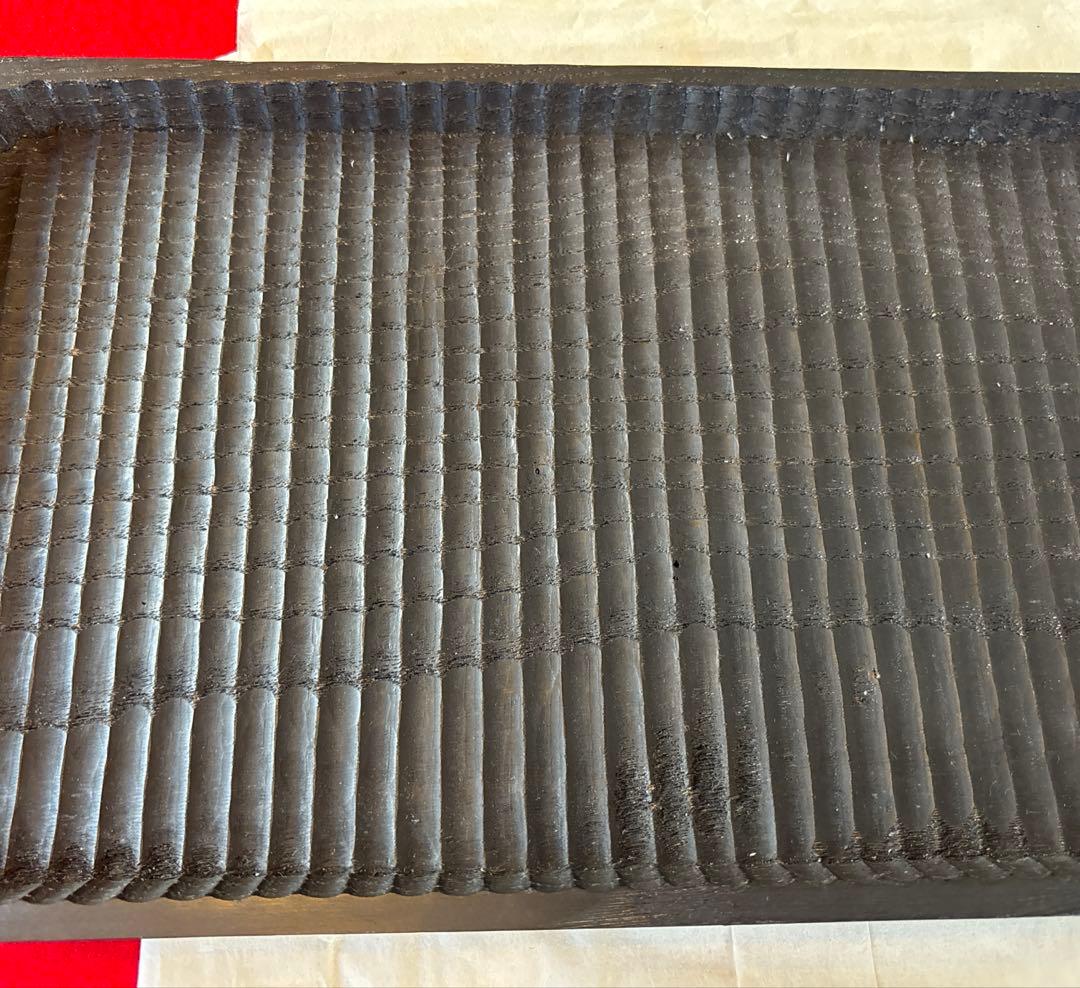 骨董品　我谷盆　黒　四角