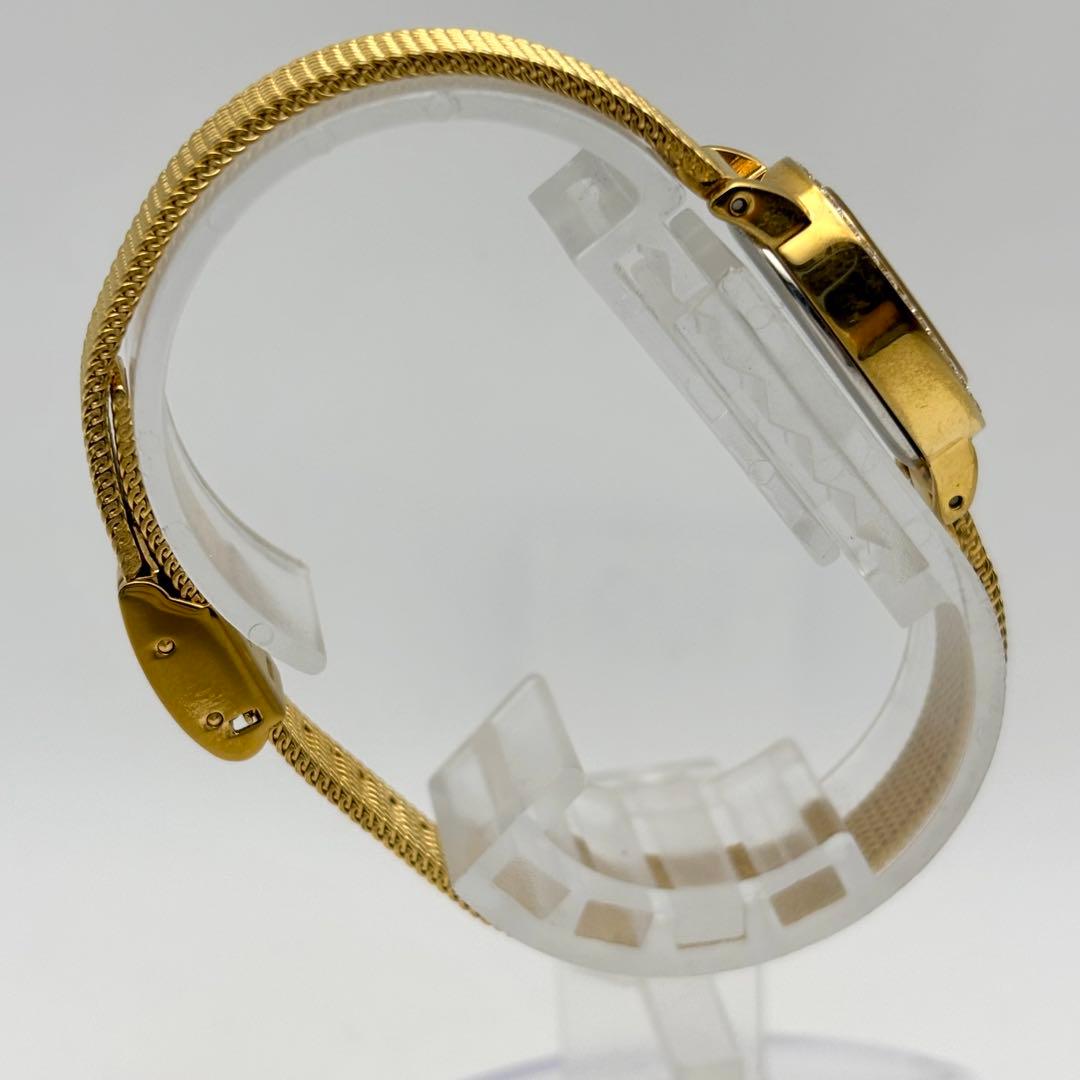 激レア✨ルナージュ 時計 ダイヤベゼル 0.46ct ゴールド オーバル シェル