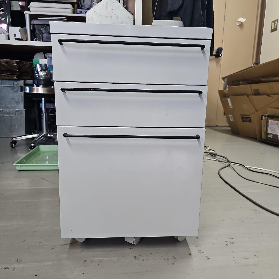 無印 デスクワゴン グレー キャスターつき