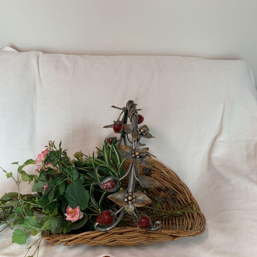 籠、カゴ、かご、バスケット、輸入品、什器、希少、インテリア、大きめ