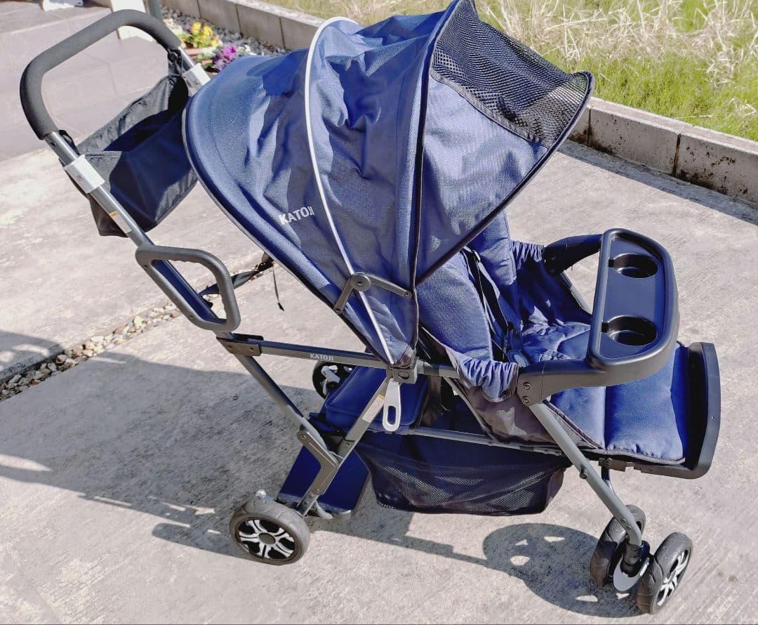 KATOJI 2人でゴー 2人乗り ベビーカー カトージ ネイビー