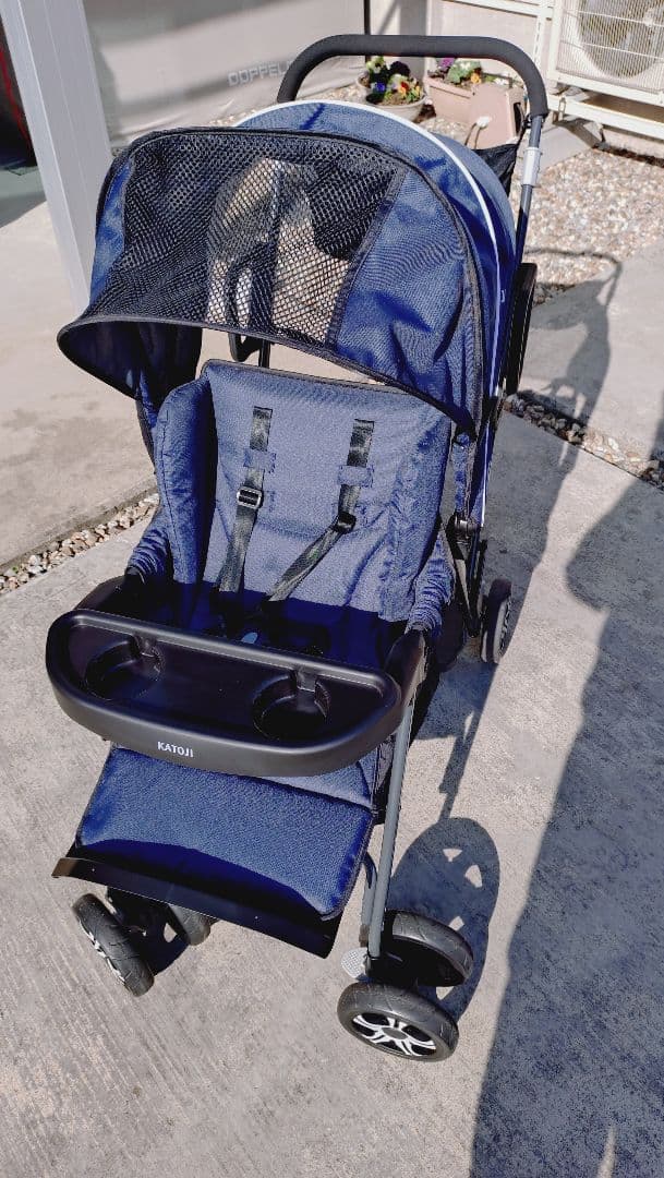 KATOJI 2人でゴー 2人乗り ベビーカー カトージ ネイビー