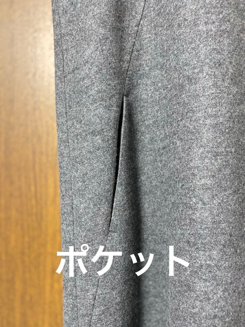 ウールミルドジャージー　ボックスタック　ジャンパースカート　グレー系　サイズ38