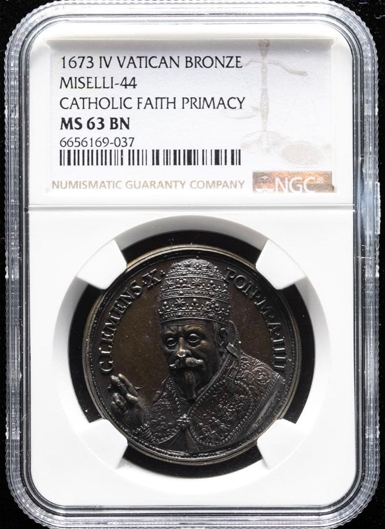 1673年 教皇クレメンス10世　ヴァチカン　ブロンズメダル