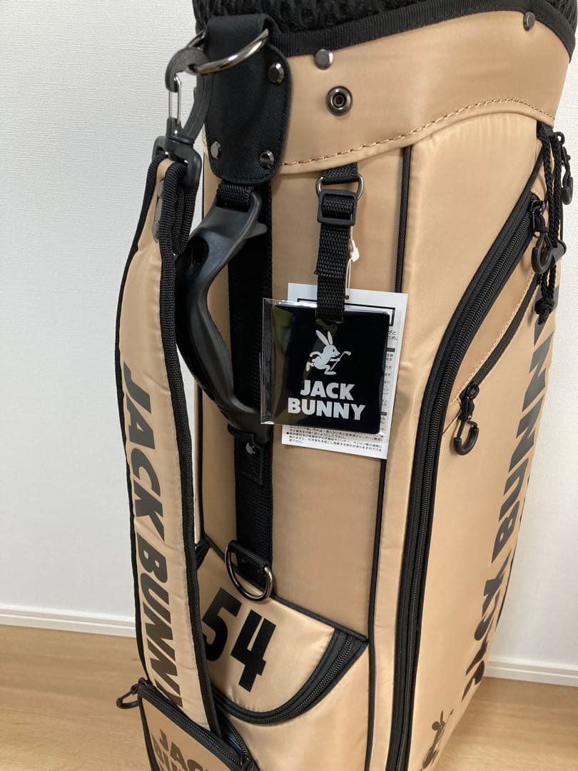 新品 パーリーゲイツ ジャックバニー 定番キャディバッグ 自立型 ベージュ