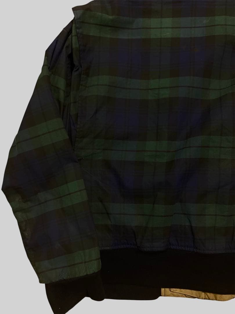 90s ラルフローレン　USA製　オイルドジャケット　ブラックウォッチ