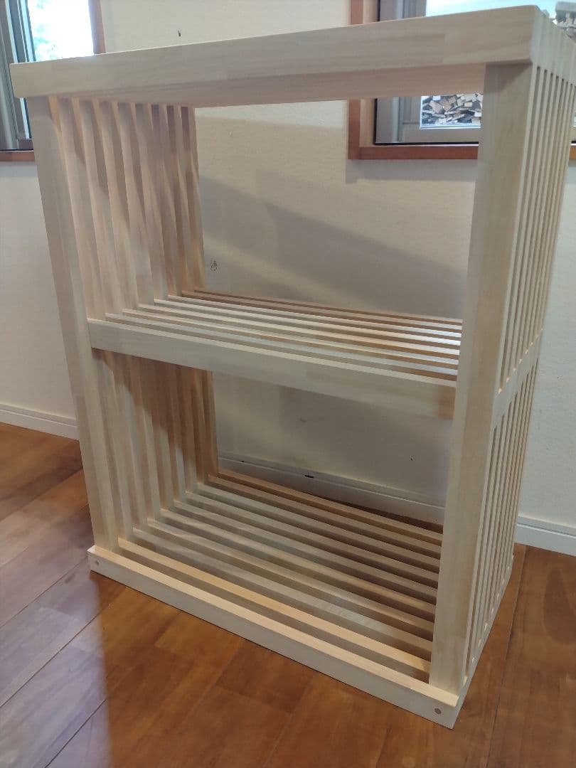 木製　ハンドメイド　オーダー　格子　棚　アクアラック　シェルフ　水槽台　金魚