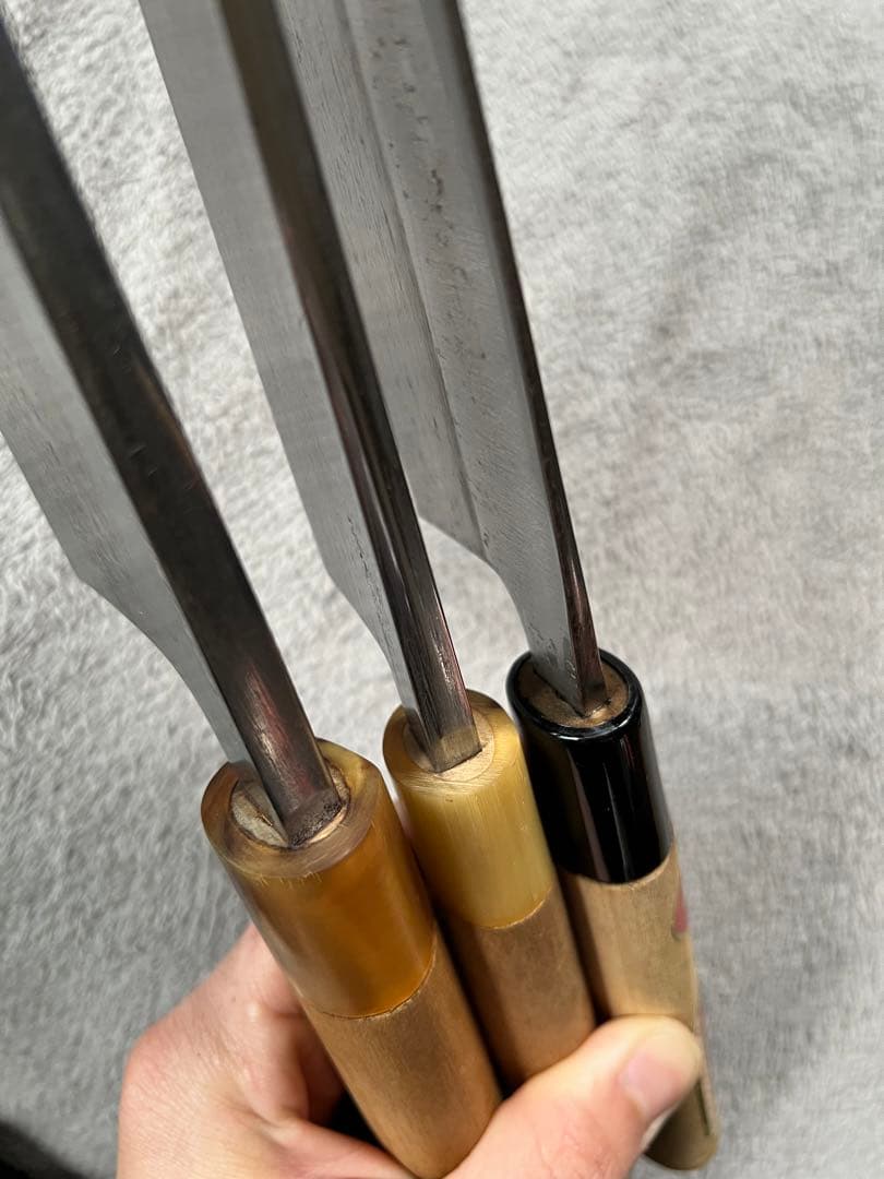 日本製包丁　正本ー青紙ニ鋼　3本セット